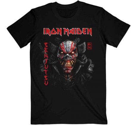 tričko Iron Maiden - Senjutsu Black Cover Vertical Logo (t-shirt)