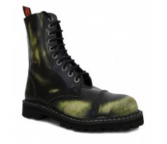 boty KMM 10-D M 100 - Green/Black/White topánky KMM s oceľovou špicou