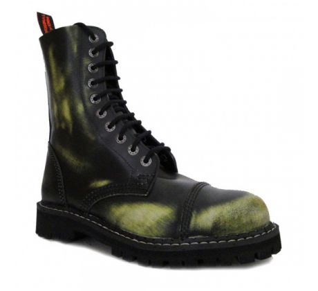 boty KMM 10-D M 100 - Green/Black/White topánky KMM s oceľovou špicou