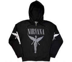 mikina Nirvana - In Utero Mono (Charcoal Grey Zip Hoodie)