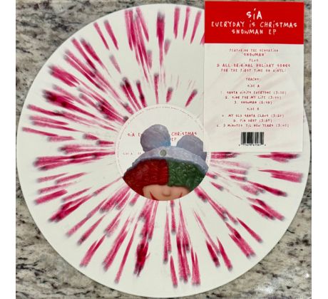 Sia - Everyday Is Christmas Snowman - White-Red Marbled Vinyl (LP) Vinyl album