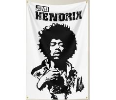 Hendrix Jimi - Black/White (Flag) Vlajka