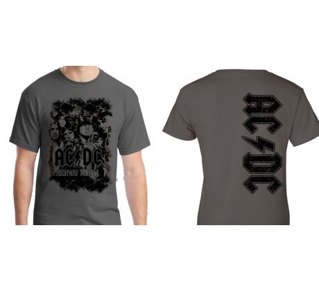 tričko AC/DC - Highway To Hell - šedé t-shirt