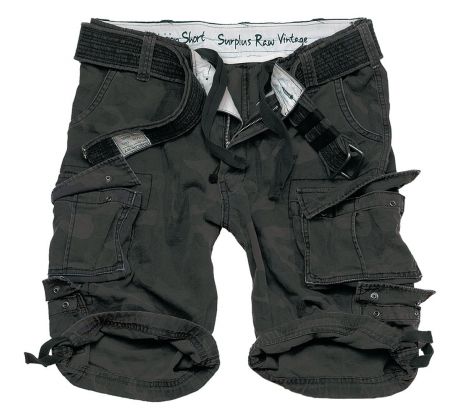 SURPLUS Division Cargo shorts BLACK CAMO (kapsáče krátke) I CDAQUARIUS.COM