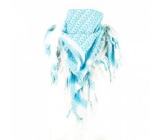 Arafat scarf - Turquoise & White