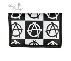 Wallet - Black & White - ANARCHY I CDAQUARIUS.COM Rock Shop